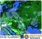 Eastern Europe rainfall forecast