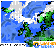 Northwest Europe rainfall forecast
